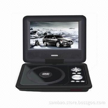 Portable DVD Player, 7-inch with USB/SD Slots, TV/FM Radio/Games Function/RMVB